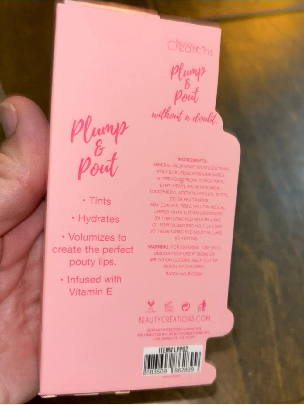 Beauty Creations Plump & Pout Lip Plumping Booster — Pink